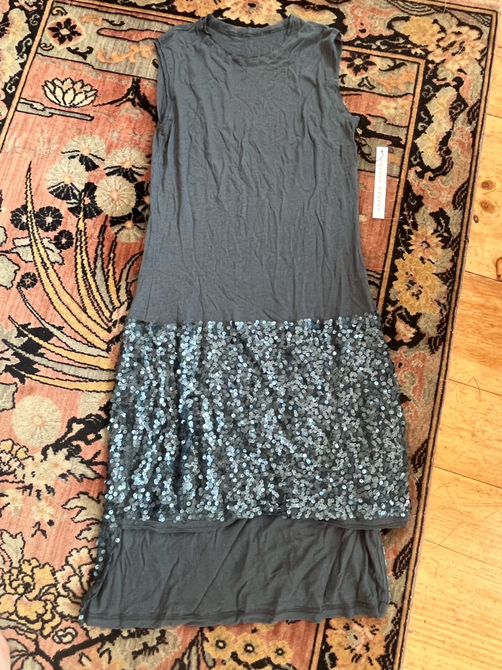 Susana Monaco Charcoal Gray  tank dress NWT SZ S
